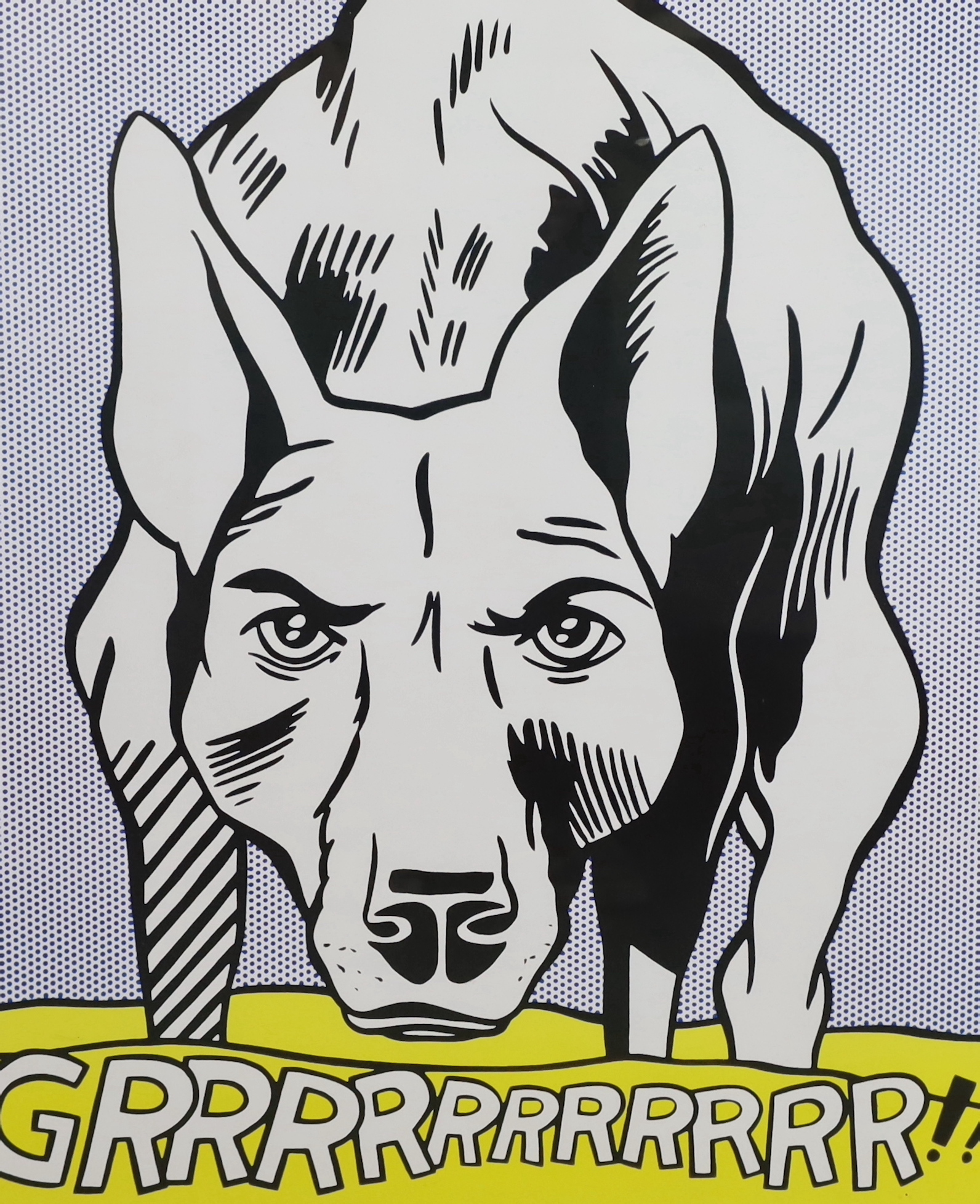 Roy Lichtenstein (American, 1923-1997), 'GRRRRRRRRRRR!!' 1965, offset colour lithograph on wove paper, 70 x 58cm